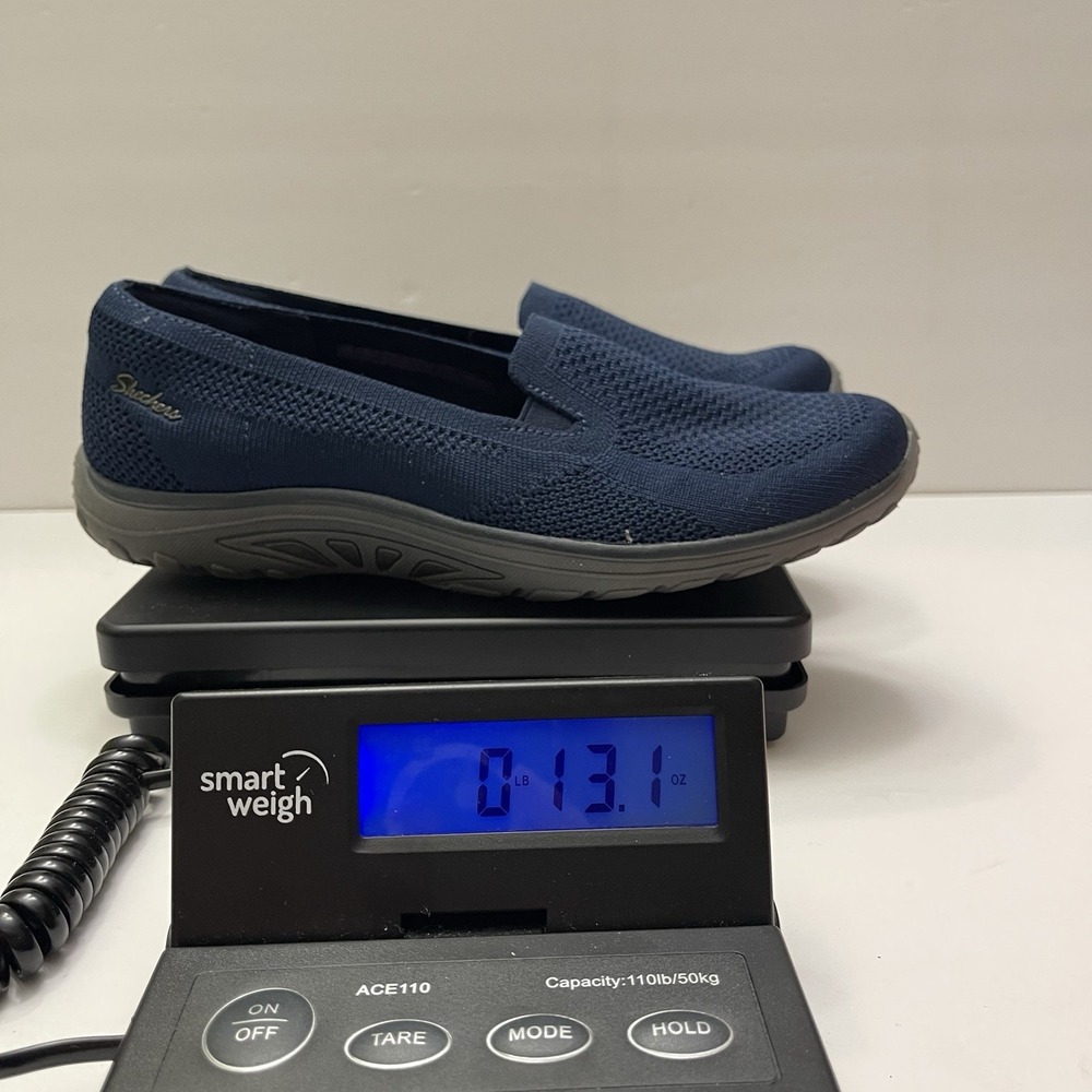 Skechers Reggae Fest Slip-In Navy Blue Shoes Women's Size 8 Stretch Memory Foam - Picture 11 of 11